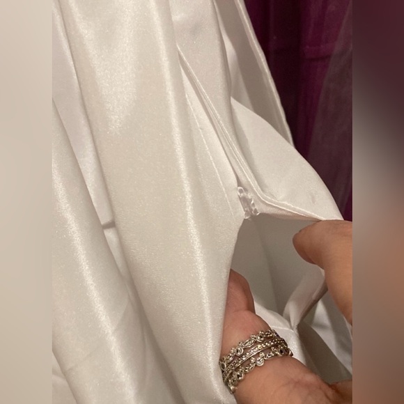 Impression Bridal white a-line taffeta wedding gown - Picture 6 of 9